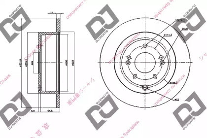 Тормозной диск DJ PARTS BD1364